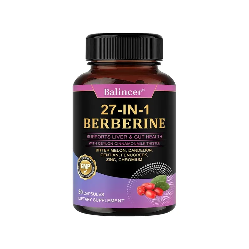 27-IN-1 Berberine Capsules - Contains Ceylon Cinnamon Milk Thistle - Supports Heart Health Immune System Liver & Gut Health