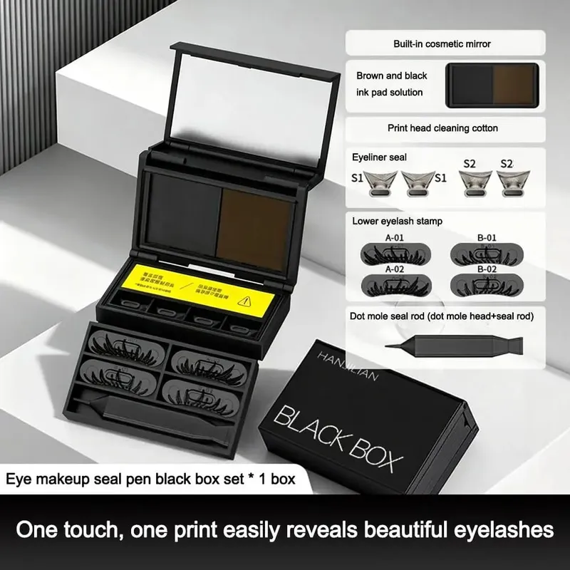 Conjunto de canetas para maquiagem de olhos, à prova d'água, resistente a manchas, portátil, carimbo de cílios inferiores, ferramentas de maquiagem de olhos ultrafinas de longa duração