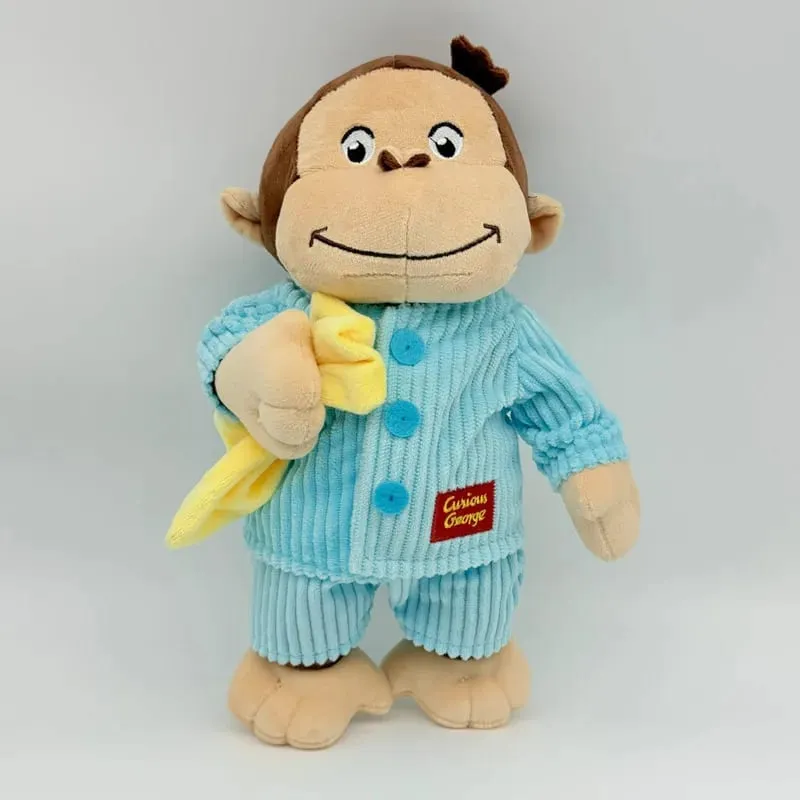 Novo anime fogo departamento bombeiro curioso george pelúcia bonito bebê curioso george macaco pelúcia animais macios plushie travesseiro boneca brinquedo — image 4