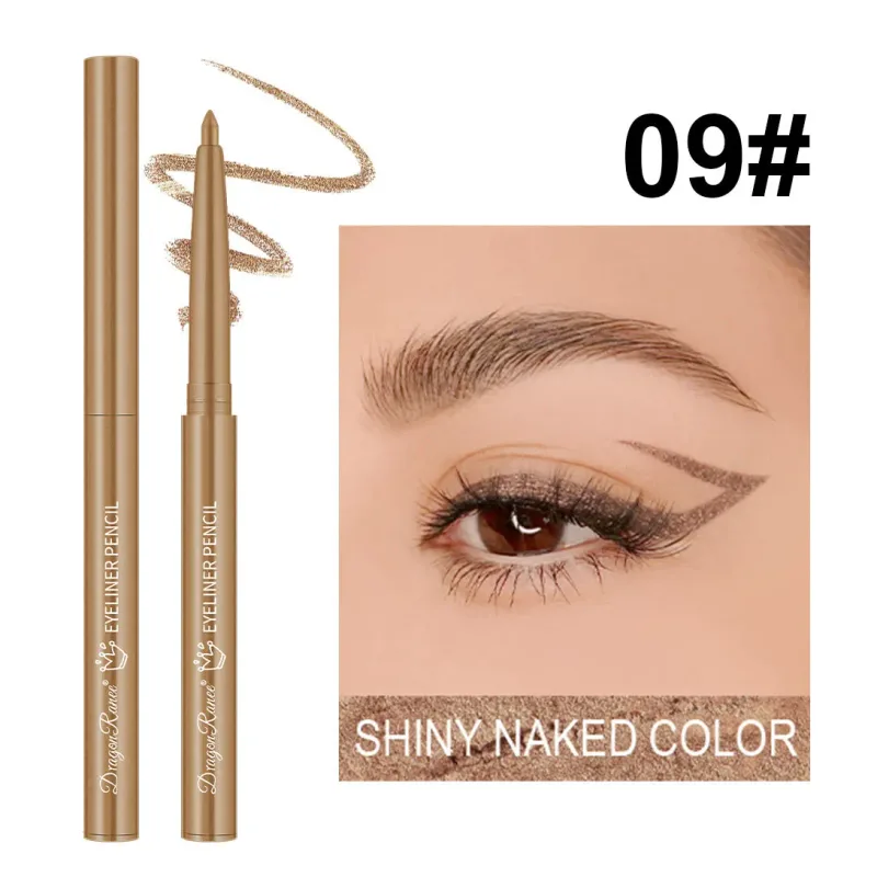 Waterproof Black Brown Eyeliner Gel Pencil Matte Smooth Quick Dry Easy Wear Pearlescent Eyeshadow Eye Liner Pen Makeup for Eyes