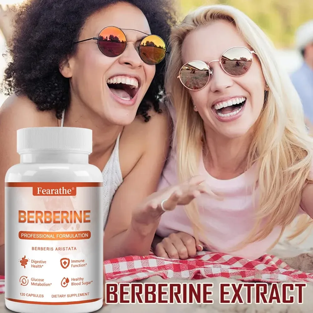 Berberina Premium - Apoia o controle de peso do sistema imunológico, saúde digestiva e suplemento de função GI 120 cápsulas