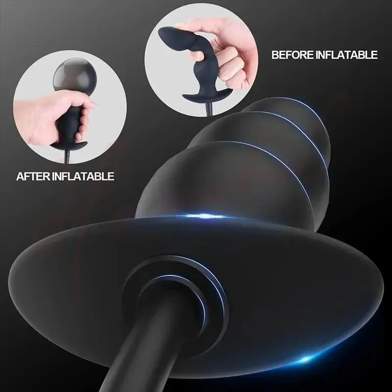 Expansor anal expandir inflável anal plug oversized enema treinamento butt plug dilatador bunda brinquedo sexual de próstata para homens