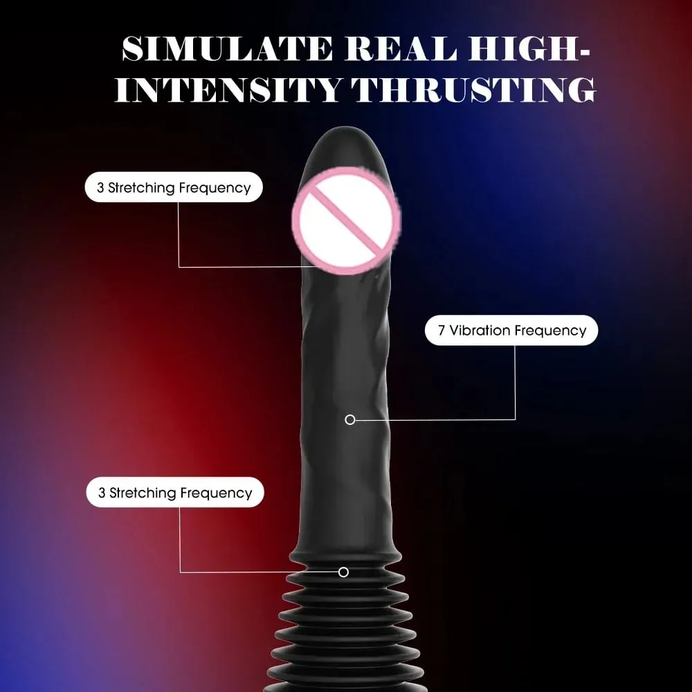 Remote Control King Thrusting Dildo 5cm+1.5cm Dual Expansion Distance 7 Poweful Vibrations Sex Toy Dildo Vibrator for Woman 18