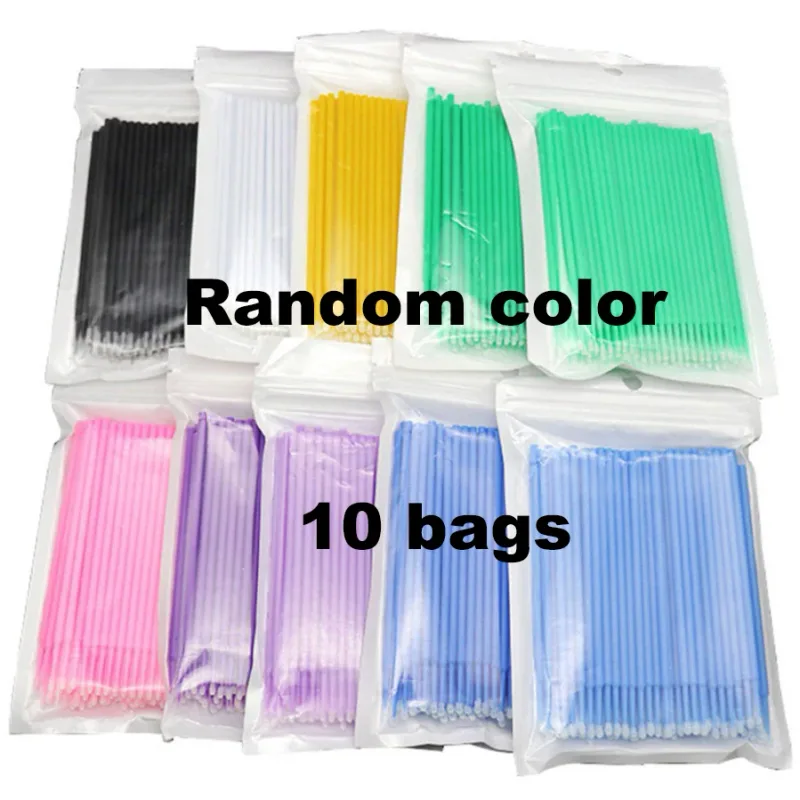 100-1000 pçs descartável micro escova rímel varinhas aplicador chicote remoção cotonete microbrush cílios extensão pincéis de maquiagem ferramentas