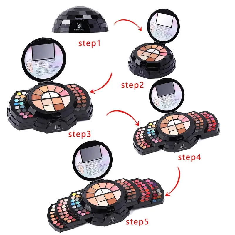 110 Colors All-in-One Makeup Set Eyeshadow Highlighter Easy to Apply Natural Long Lasting Pigmented Full Face Cosmetic Palette — image 2