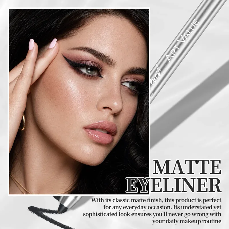 ART VALUE 6 PCS Pearlescent Eyeshadow Sets Waterproof Glitter Shimmer Highlighter Eye Shadow Pencil Eyeliner Pen Cosmetics Kits