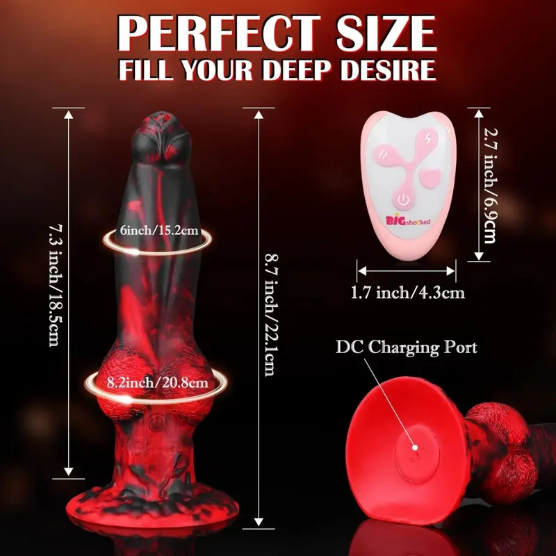 Controle remoto empurrando monstro vibrador vibrador grosso enorme vibrador vibratório com ventosa brinquedos anais adultos brinquedos sexuais para mulher