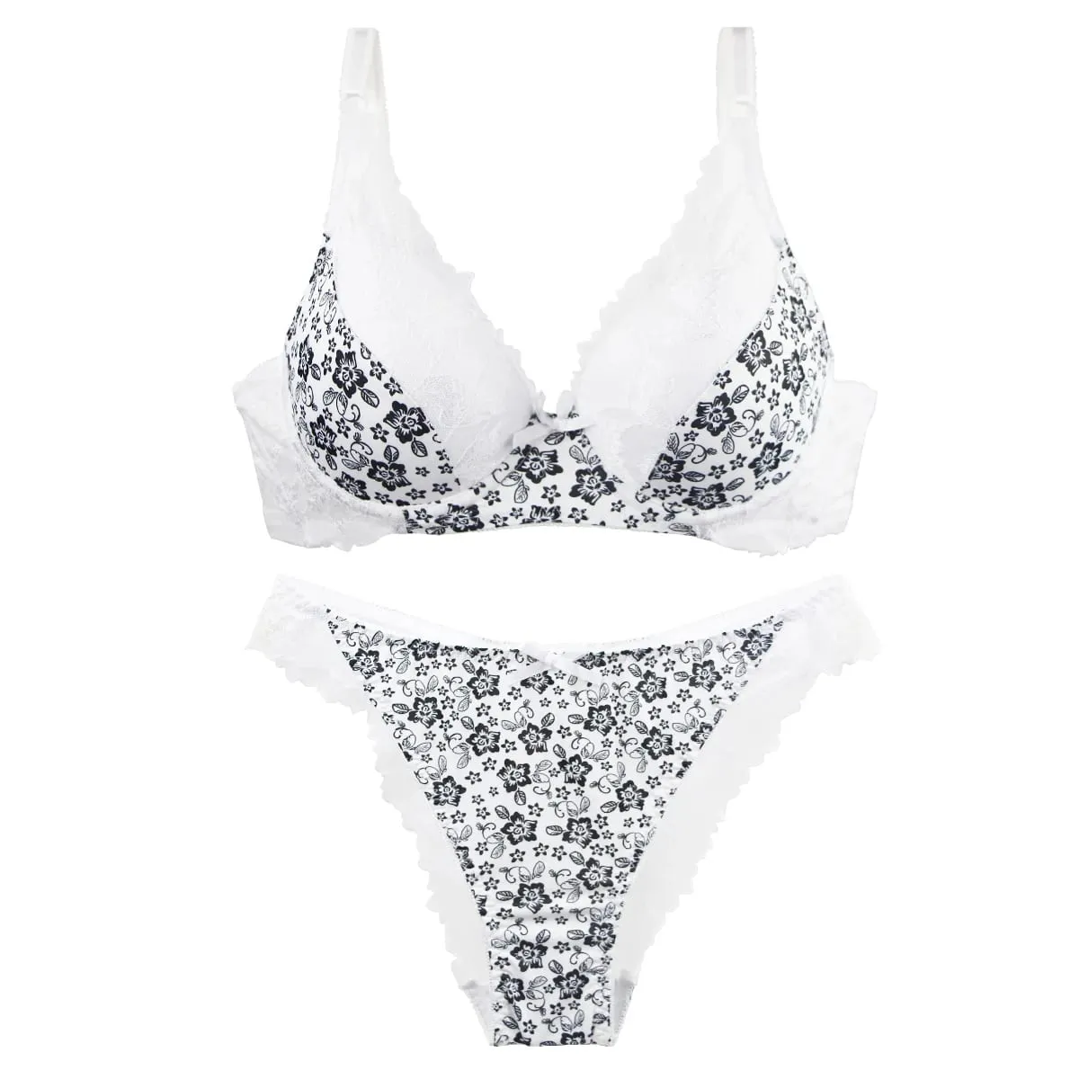 2024 New Thin Mode Cup Push Up Bras Set BCDE White burgundy Beige Black Green Blue Push Up Underwear For Women