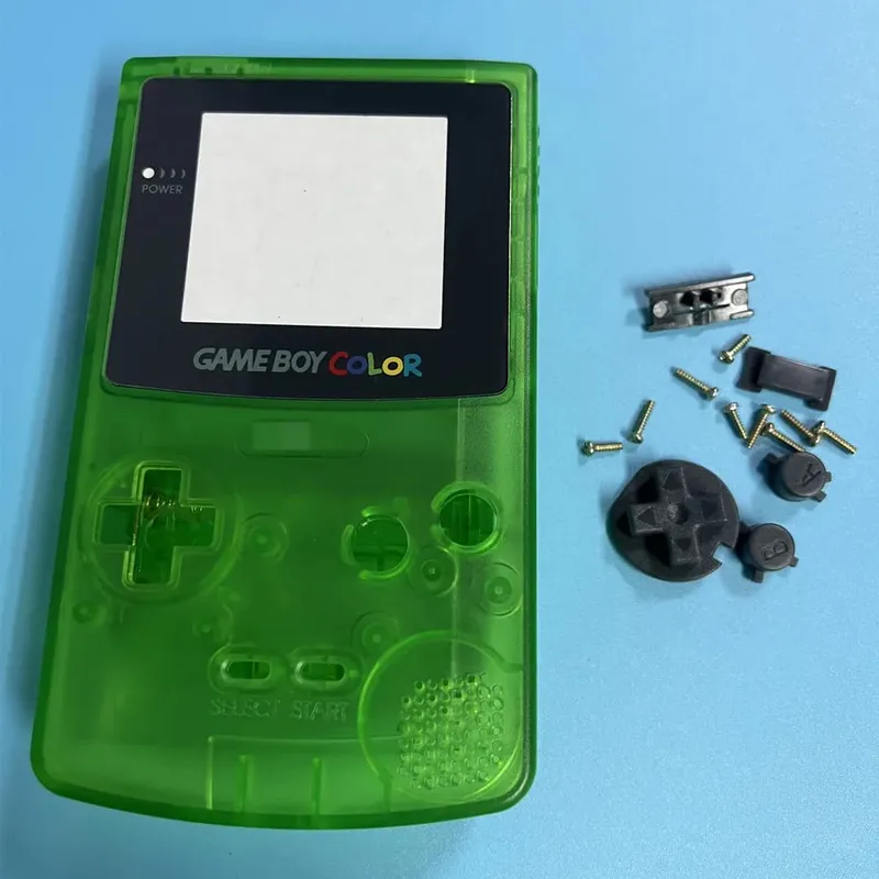 新款 Gameboy 彩色外殼 GBC 外殼限量版替換外殼遊戲週邊配件男孩生日禮物夜光