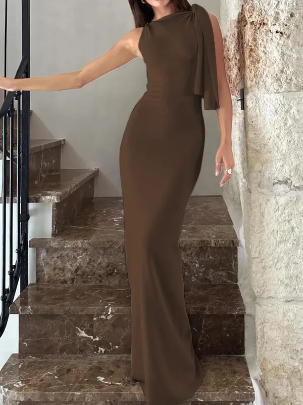 Hugcitar moda sólida o pescoço sem mangas retalhos sexy bodycon maxi vestido de baile verão roupas femininas festa festival clube y2k