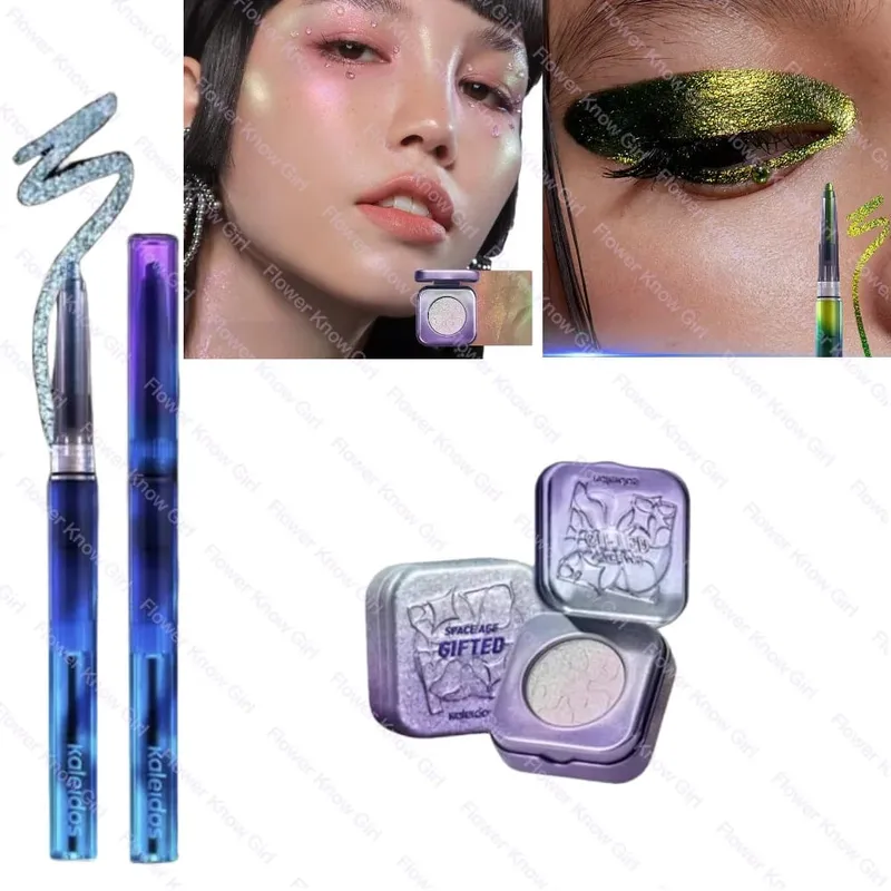 Kaleidos Camaleão Conjunto de Maquiagem para os Olhos Rosto Gel Delineador Lápis Camaleão Sombra Marcador Cromo Glitter Diamante em Pó — image 13