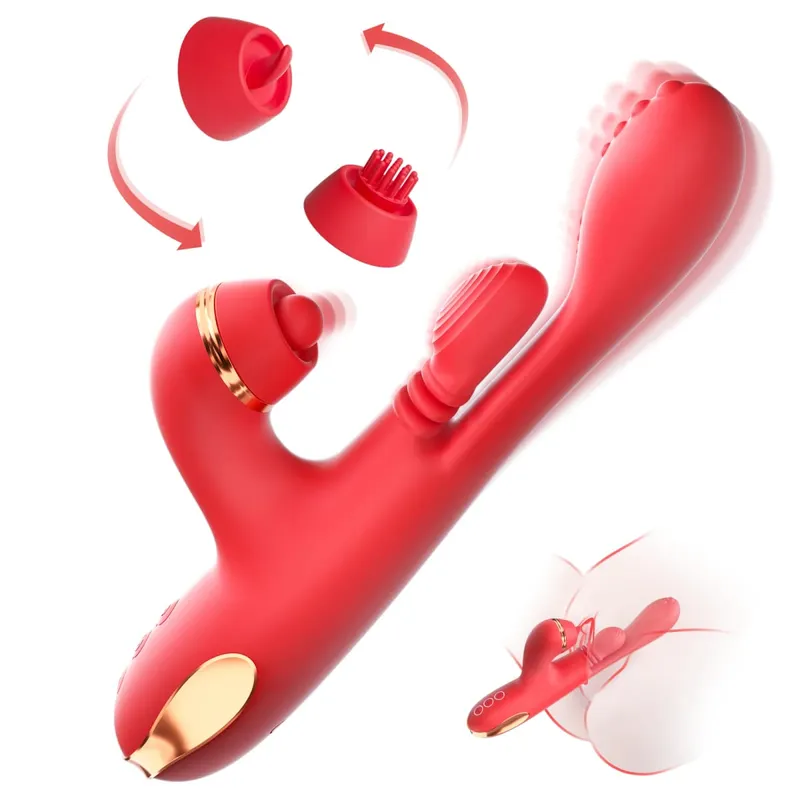 5 合 1 敲擊推力假陽具振動器女式 G 點振動器陰蒂陰蒂刺激器女性自慰器成人性玩具