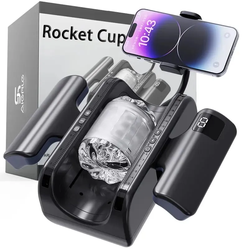 Automatic Male Masturbator Cup 10 Thrusting&Vibration Modes Heating Function with Phone Holder Stroker Adult Sex Toys For Men
