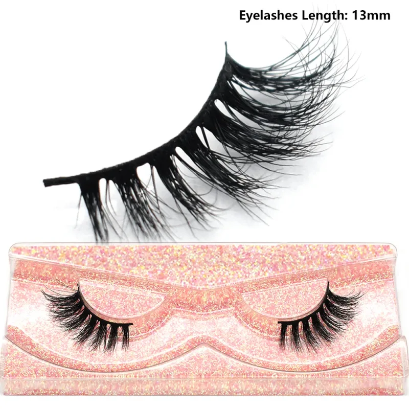 Half Eye Lashes Natural 3D Mink Short False Eyelashes Fluffy Wispy Cross Strip Fake Lashes Soft Half Eyelashes Extension Makeup — image 43
