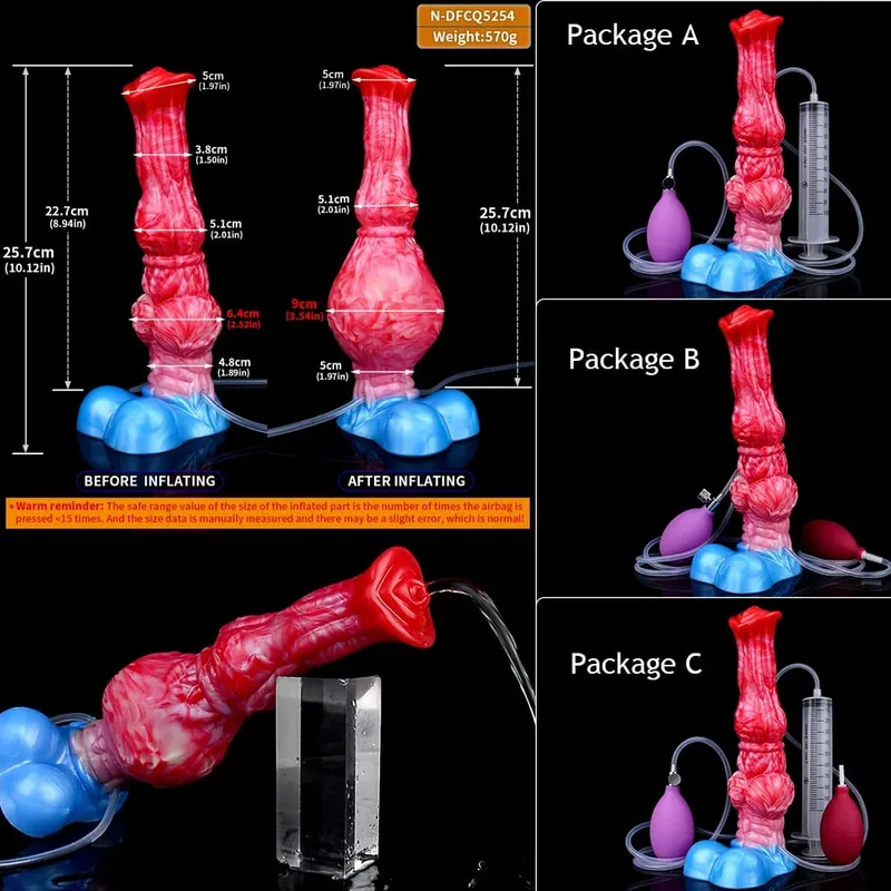 Plugue anal inflável para cavalo, plugue anal de silicone para ejaculação, pênis com nó, ponto g, treinador anal, brinquedo sexual gay, homens e mulheres
