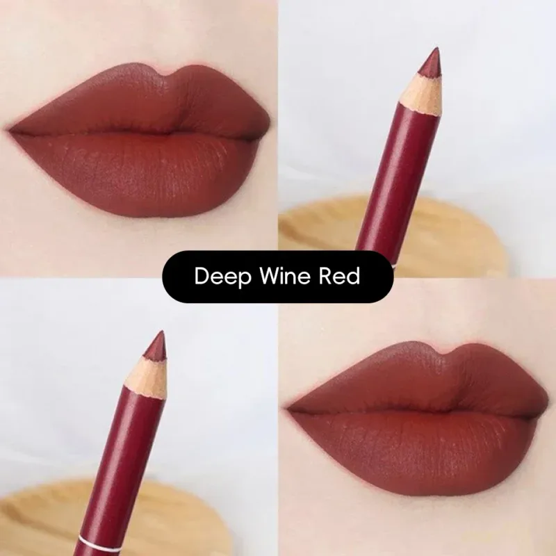 Waterproof Lip Liner Matte Nuede Red Long Lasting Makeup Pens Non-stick Cup Lipstick Women Party Makeup Lip Cosmetics