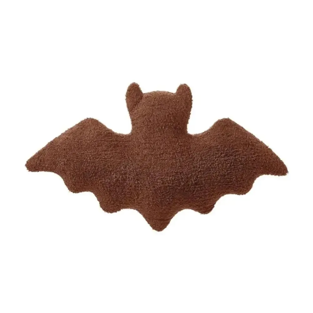 Material morcego travesseiro preto branco marrom tecido macio morcego modelagem travesseiro tema de halloween morcego gótico decoração de halloween