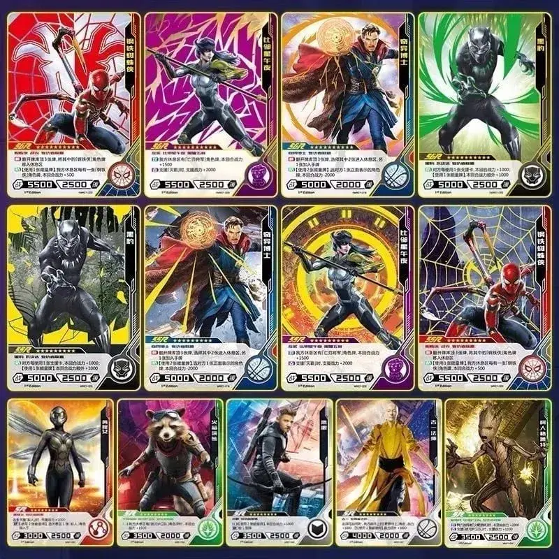 Genuine Card Heroes Duel Card Competitive Version Iron Man Thor Captain CR America Collection Cards Toys