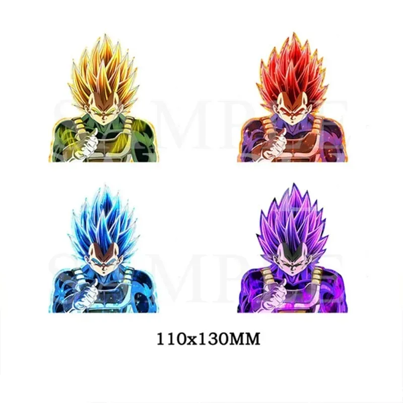 Anime 3D Lenticular Adesivo Goku Vegeta Decalques à prova d'água para carro, geladeira, skate, etc. — image 11