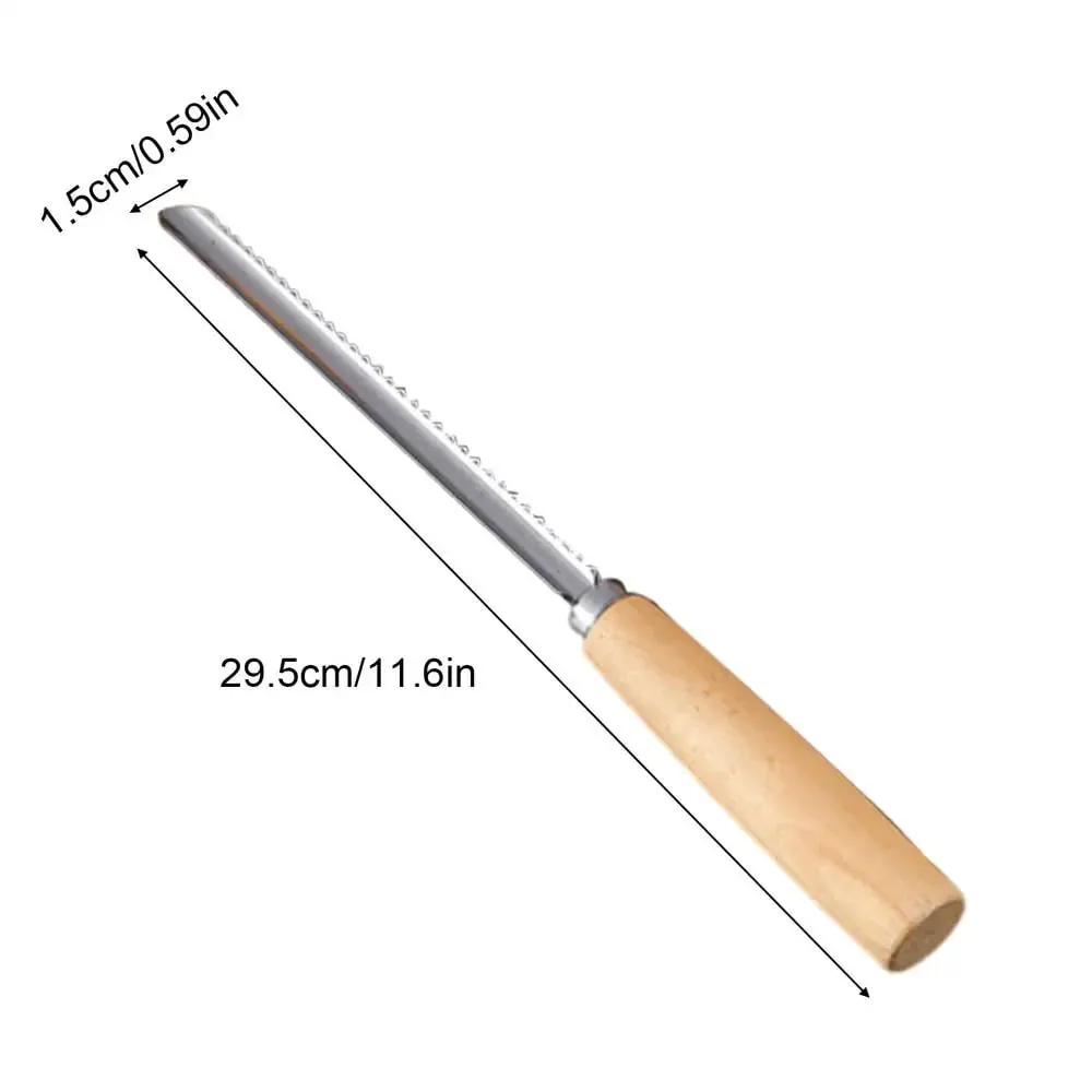 Corer ferramenta de cozinha de aço inoxidável pêra pitter antiderrapante manual de cozinha corer com alça de madeira para cortar frutas cozinhar salada