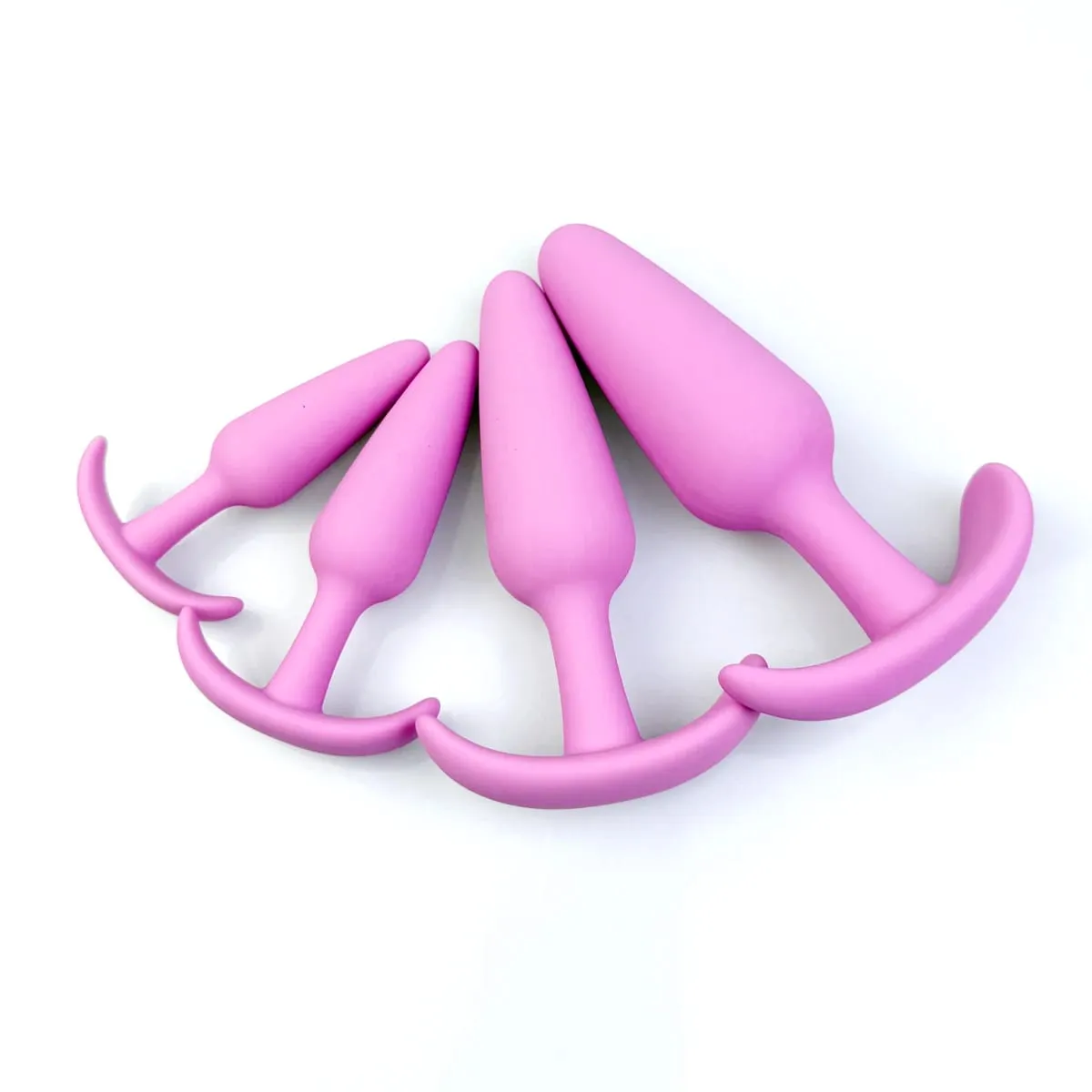 Four different sizes of silicone plugs Prostate massage anal dilators adult masturbation sexual health adult couples sex toy