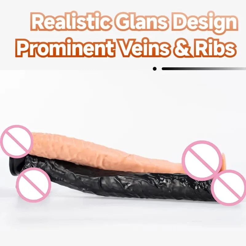 Vibrador realista de pvc macio, ventosa forte, à prova d'água, pênis flexível, brinquedos sexuais anais vaginais, masturbador feminino, item adulto
