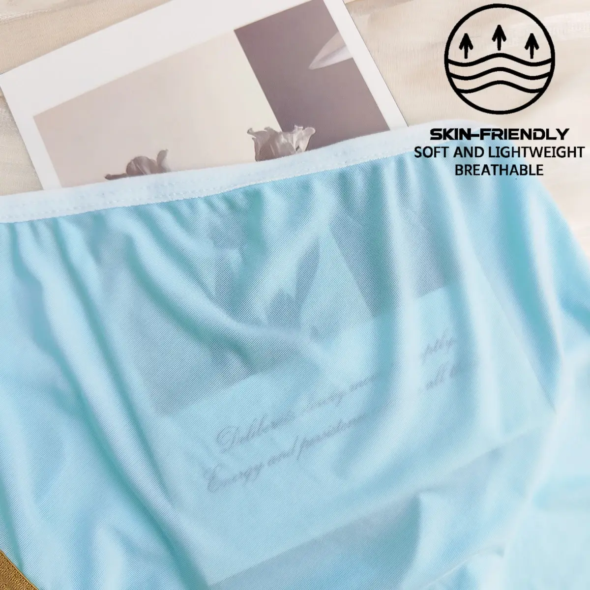 Open Front Pouch Briefs Mens Ice Silk Youth Low Waist Bullet Separation Scrotum Support Panties Breathable Thin Underwear