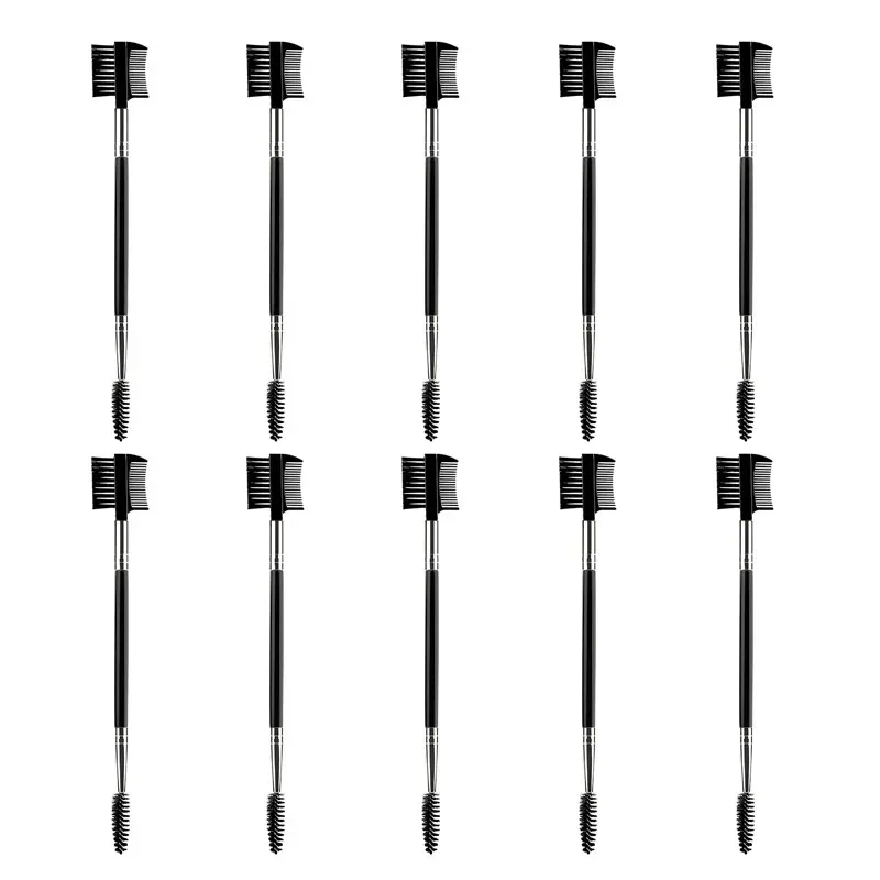 3/10 PC 1PC Pincel de pente de sobrancelha de ponta dupla Pincéis de maquiagem de beleza Aplicador de cílios Ferramenta de maquiagem profissional
