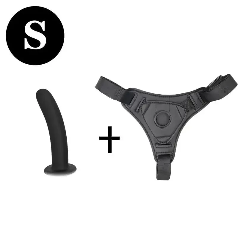 Cinta de silicone ajustável no conjunto de arnês vibrador s m l tamanhos calcinha pênis realista para mulheres casais lésbicas g-ponto anal vaginal