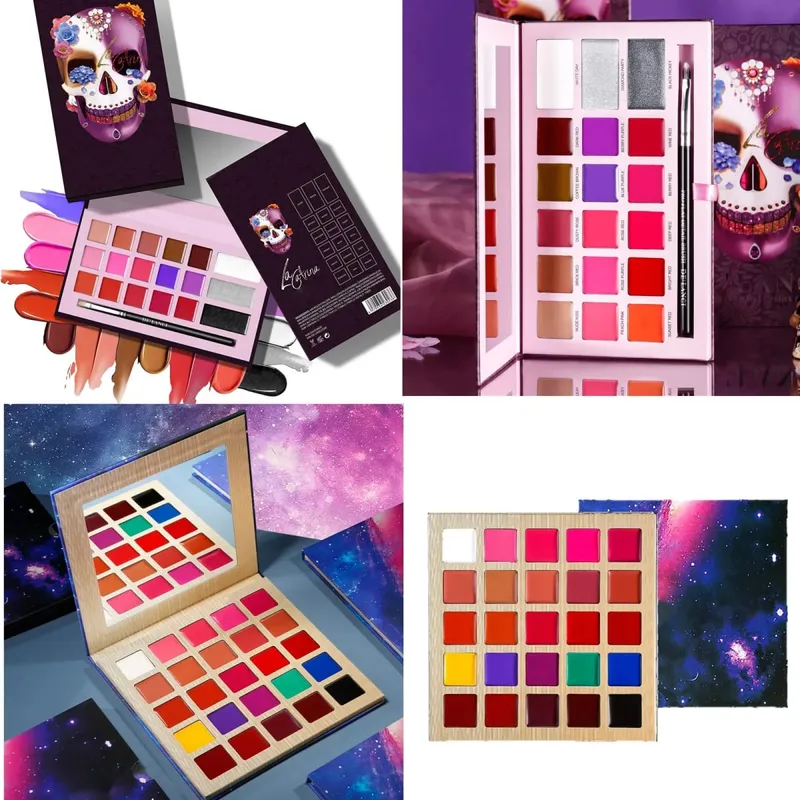Paleta multicolorida de blush, sombra, bronzeador e batom, paleta de maquiagem de uso múltiplo para maquiagem de festa de festival de Halloween, 1 peça