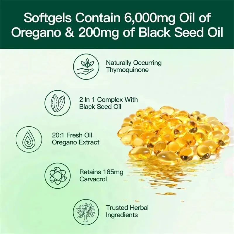 Oregano Oil - Immune and Antioxidant Support Supplement To Help Sustain Overall Well-Being Healthy Intestinal Flora — image 6