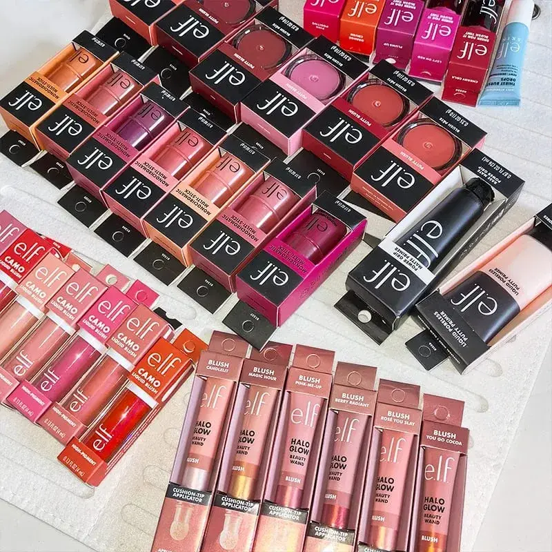 Elf Celebrity Limited Co-branded Delineador labial suave de ponta dupla Peptídeo Batom Bálsamo labial Blush líquido Fácil de aplicar Blush Stick