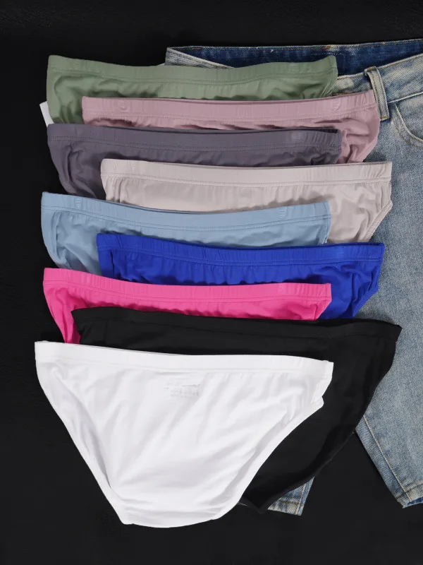 Cuecas masculinas ultrafinas e nuas, cintura baixa, alta elasticidade, respirável, bolsa convexa 3D