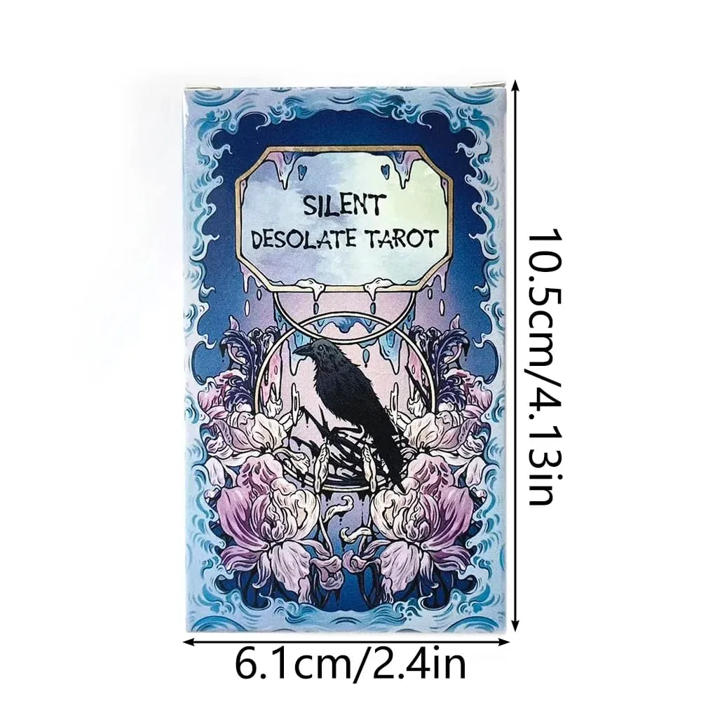 Silent Desolate Tarot Deck 78 Cards Rider Waite System 4.1×2.4 inch Divination Oracle Cards Fate Forecasting Board Game
