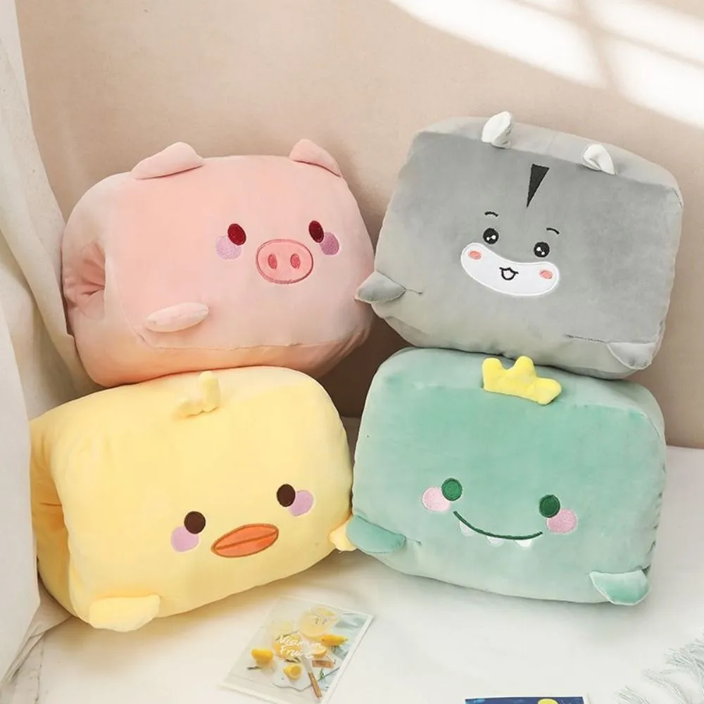Criativo brinquedo de pelúcia mão mais quente travesseiro de pelúcia super macio manter quente escritório nap travesseiro animal dos desenhos animados brinquedo de pelúcia escritório