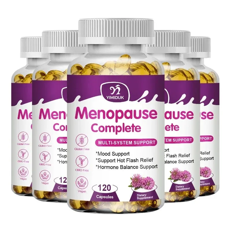 Cápsulas de alívio da menopausa Yimiduk apoiam o controle de peso, melhora o metabolismo, suores noturnos, suplementos de humor