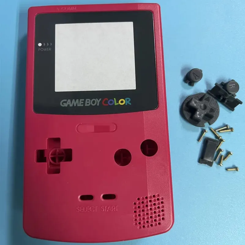 新款 Gameboy 彩色外殼 GBC 外殼限量版替換外殼遊戲週邊配件男孩生日禮物夜光