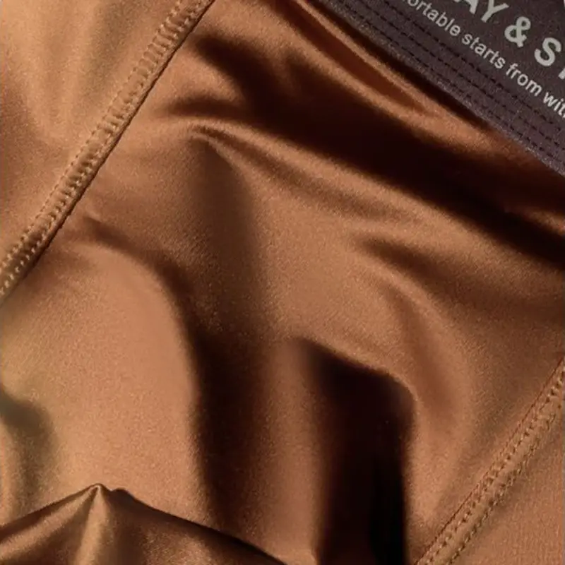Cuecas de boxe de fibra masculina respirável 4 tamanhos, roupa íntima respirável confortável, tecido de malha de estiramento médio, cor sólida — image 3