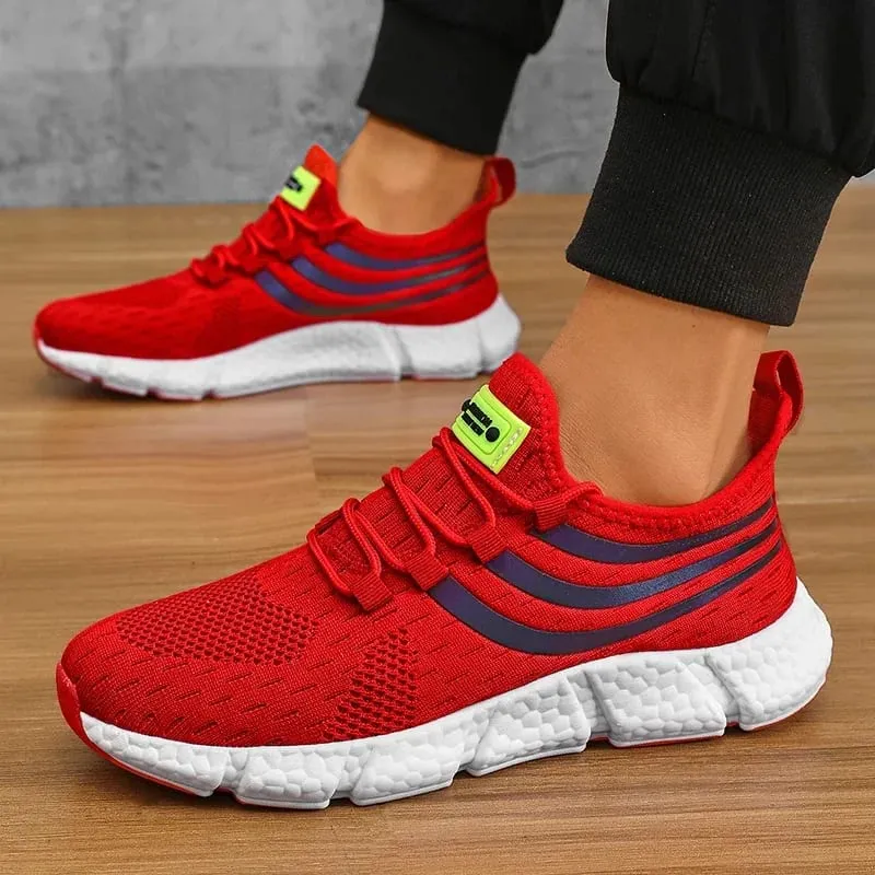 Tênis masculino confortável respirável sapatos de plataforma verão homem tênis de corrida respirável confortável moda tênis de caminhada
