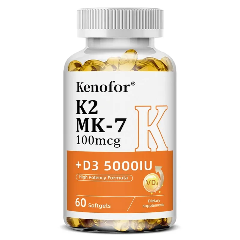 Vitamina D3 5000UI + K2 MK-7 100mcg | Coração ósseo e suporte imunológico