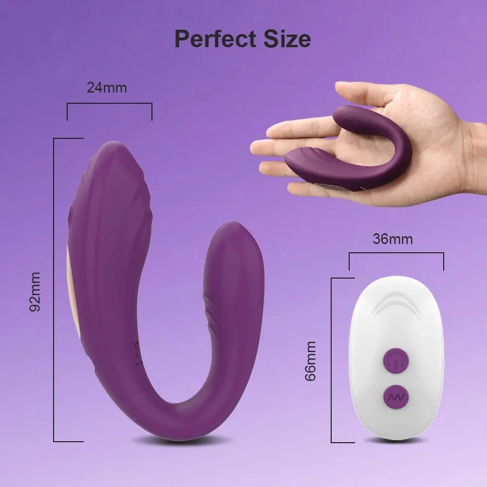 Vibrador de controle remoto feminino tipo u vibrador clitóris estimular g-ponto vagina massagem masturbação feminina brinquedos sexuais para mulher