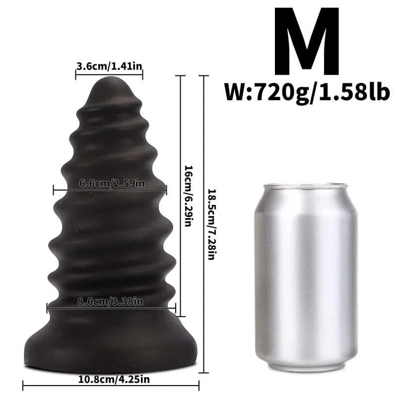 Enorme plugue anal treinamento anal dilatador grande vibrador bunda longo parafuso butt plug grande brinquedo sexual gay para mulheres homens massagem de próstata 18