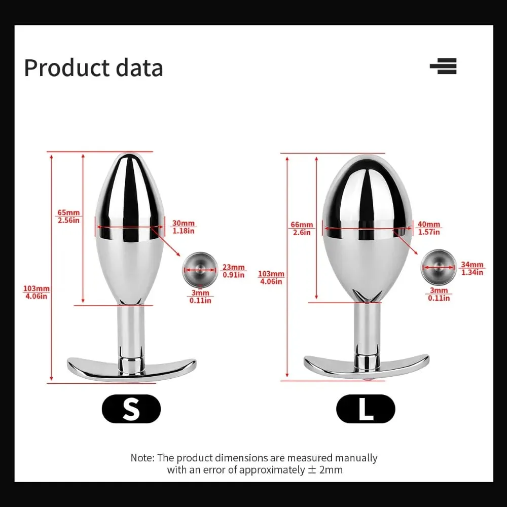 Stainless Steel Egg Anal Plug Wearable Butt Plug Hollow Detachable Used To Hide Keys Storage Adult Game Sex Toys for Woman Men