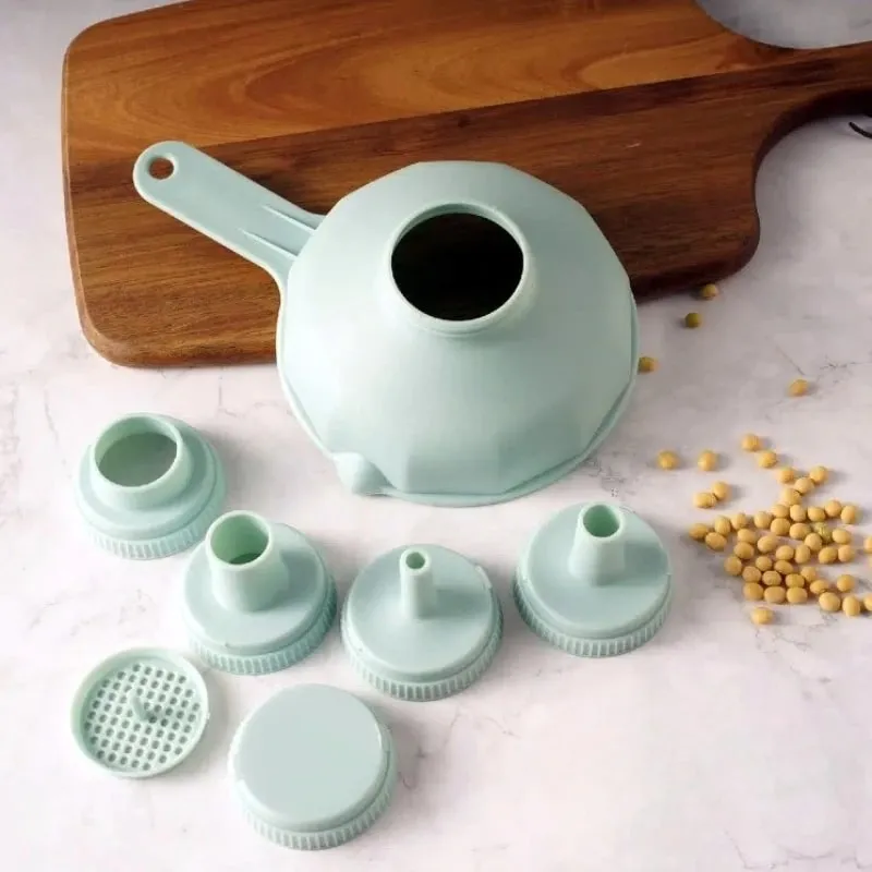 Funil prático de grande diâmetro, seis em um, funil de plástico multifuncional, funil para fazer compotas, suprimentos de cozinha e pequenas ferramentas — image 5