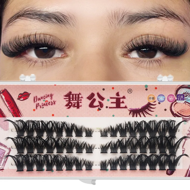 3 linhas diy grosso individual cluster extensões de chicote segmentado natural lash clusters estilo olho auto-enxerto cílios maquiagem