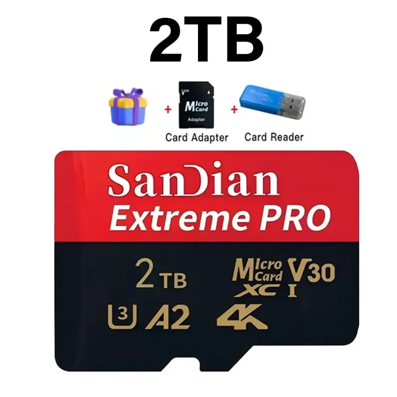 Cartão Micro TF de alta velocidade de 128 GB Class10 256 GB Cartão Flash Cartão de memória de 512 GB para smartphone tablet