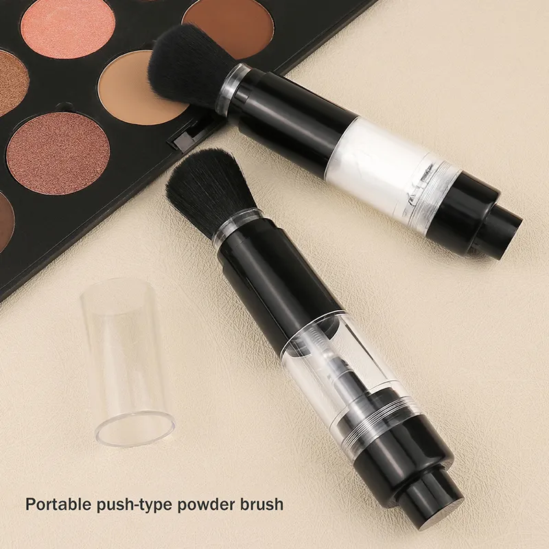 Multi-funcional push-on spray pó escova recarregável escova de pó cosméticos pincéis de pó fundação blush escova ferramentas de maquiagem — image 1
