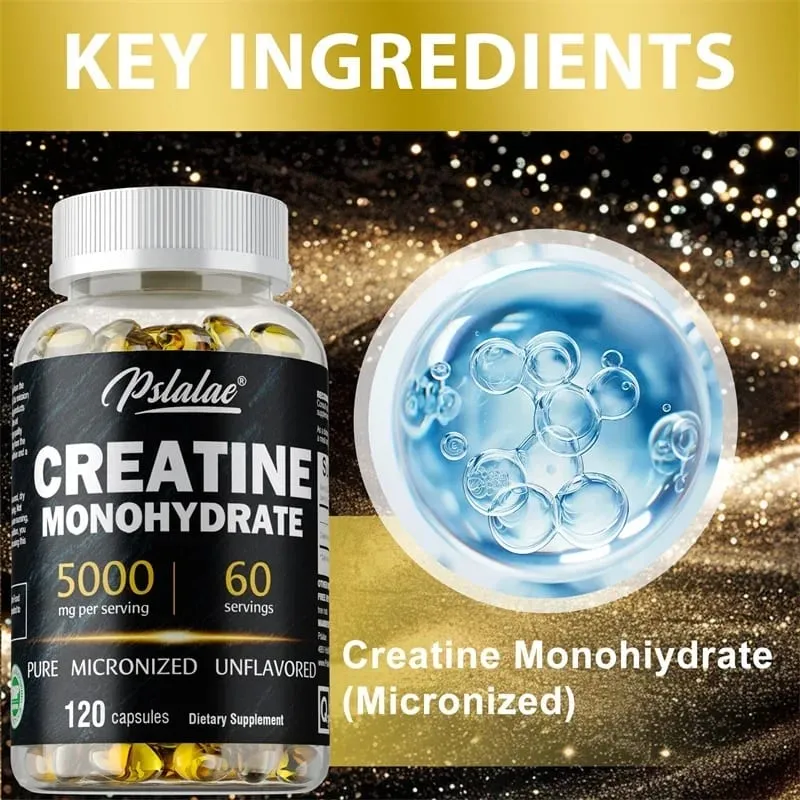 Creatine Monohydrate - Boost Muscle Strength Promote Muscle Growth Improve Athletic Performance Vegetarian Gluten-free
