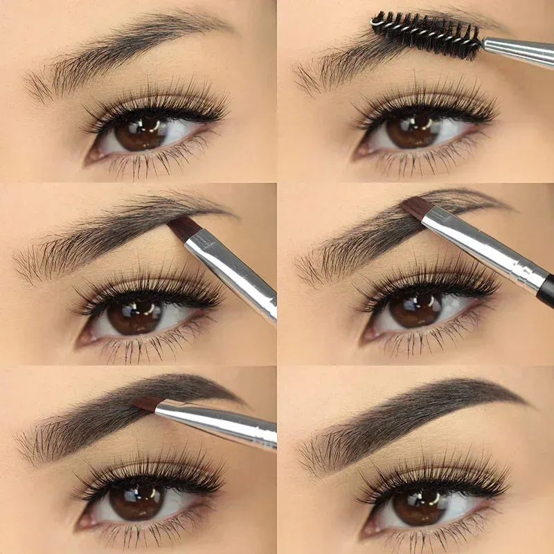 1pc 2 em 1 escova de sobrancelha de cabeça dupla + escova de cílios ferramentas de maquiagem pincéis cosméticos cílios maquiagem pincéis brochas maquillaje — image 6