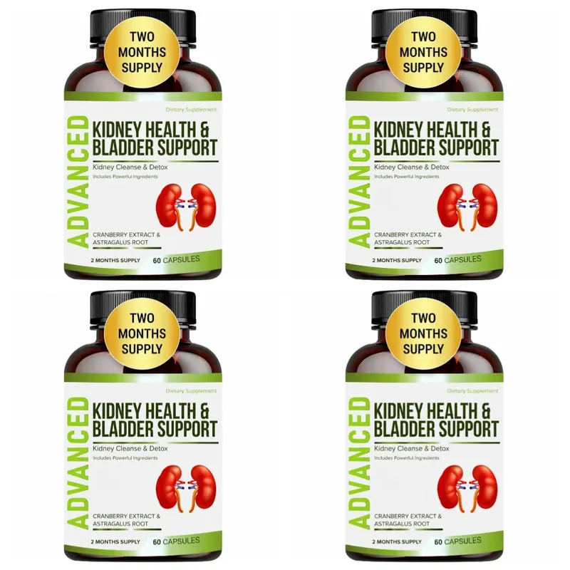 Suplemento de suporte renal para restauração renal com Chanca Piedra Cranberry Juniper Berries para desintoxicação e saúde da bexiga 60 contagens